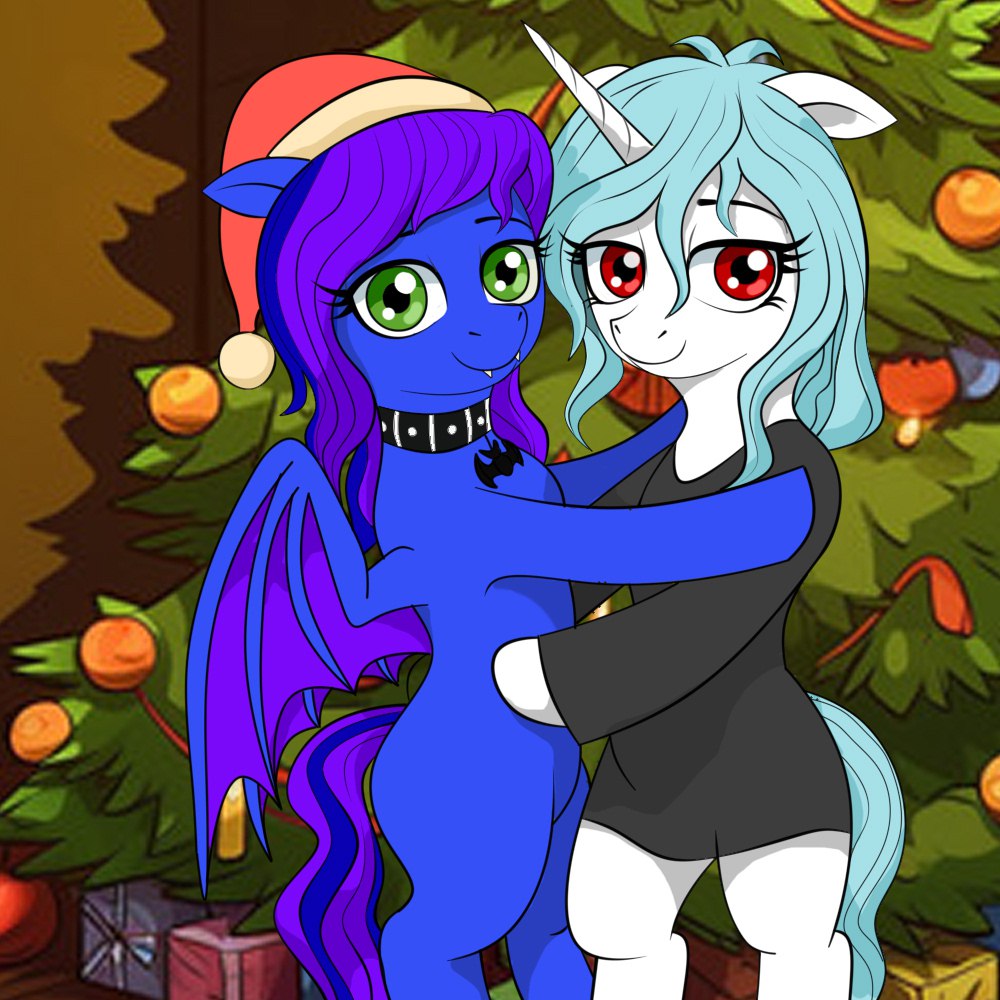 "Excuse my appearance, but <a href="/NightStarOC/">Night Star 🔞</a> dragged me right out of bed to take this photo. Well, since I promised..."🌲🌙