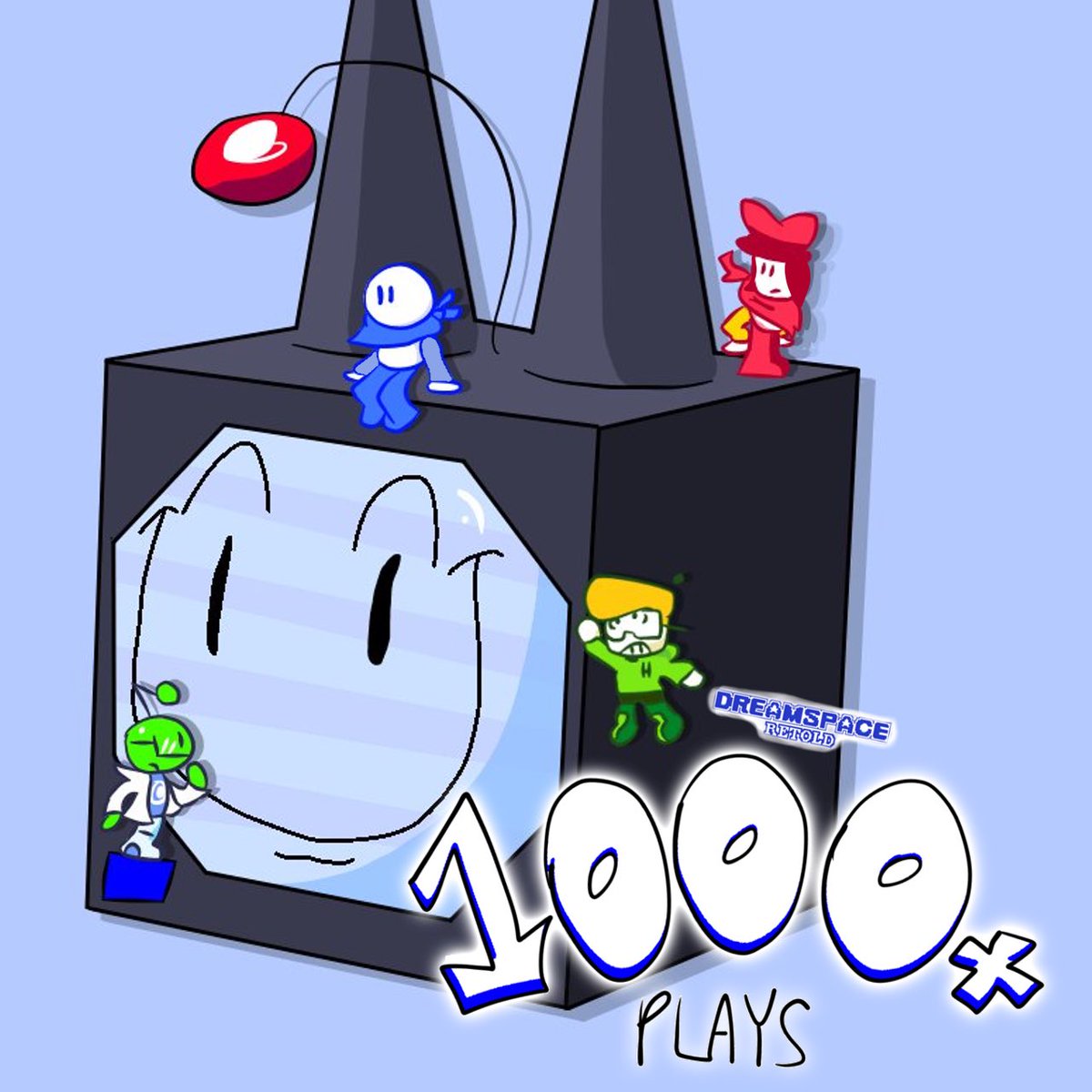 DreamspaceRPG's tweet photo. DREAMSPACE RETOLD HAS HIT OVER 1,000 PLAYS ACROSS NEWGROUNDS AND ITCHIO!!!! AAAAAH!!!! https://t.co/PJm76HsxP3