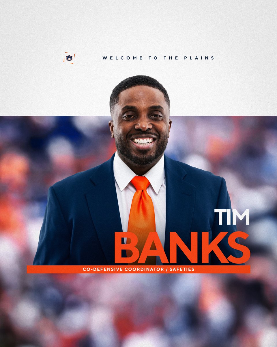 AuburnFootball's tweet image. Welcome to the Plains, @CoachTimBanks 🦅

🗞️: auburntige.rs/4pYzN4m