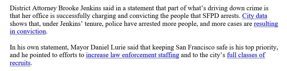 It's not rocket science. It never is. It's hard work. 
Note how many comments from people like "cops want a donut for doing their job" are the same people who oppose policing that works (EG: bait cars, drones, license plate readers, more cops, and prosecutors prosecuting crooks).