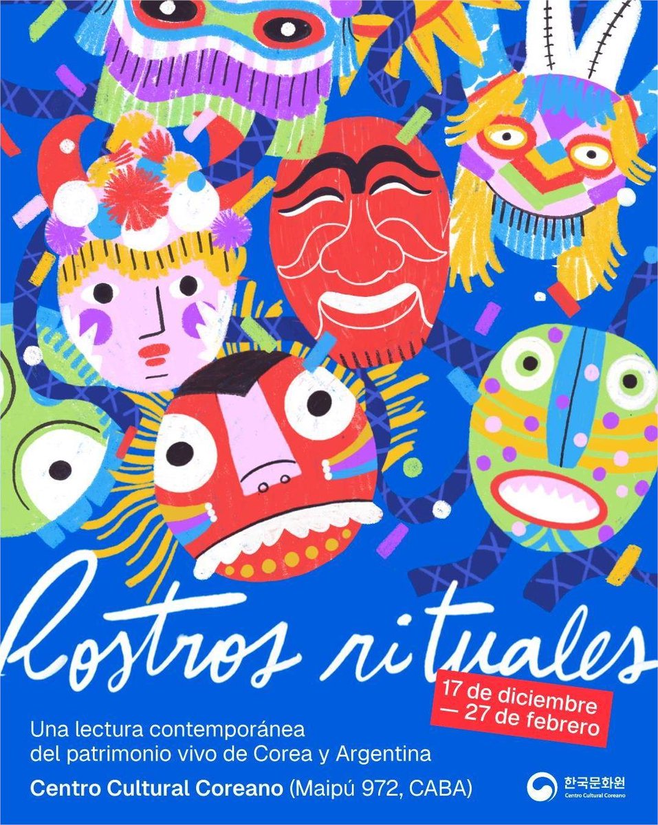 ¡No te pierdas nuestra última inauguración del año!

Este miércoles 17 a las 19 h te esperamos para explorar el arte del carnaval y las fiestas populares de Corea y Argentina.

La entrada es gratuita pero con inscripción previa desde el siguiente link: forms.gle/Mw7XNajLbyVtwF…