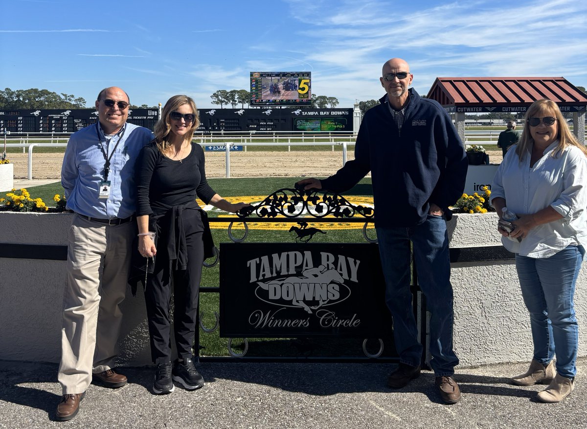 FLGamingControl's tweet image. FGCC Exe. Dir. Alana Zimmer visited several regulated businesses this week including Tampa Bay Downs. Employees from Pari-Mutuel Wagering showed her around the track including a horse race, the barns, and testing facility.
