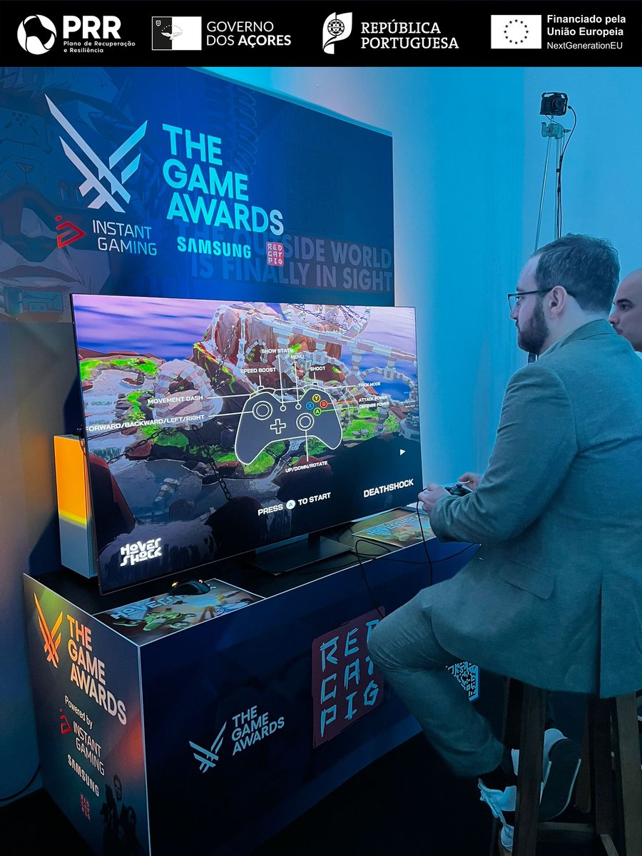 Redcatpig showed up at The Game Awards watchparty!
Marco joined <a href="/impaKt1K/">𝙄𝙈𝙋𝘼𝙆𝙏</a> for an interview at the event we proudly sponsored 4,000+ viewers, 30+ Hovershock playtests, and amazing community feedback.

His GOTY? Donkey Kong Bananza.

One word: productive.
Games will be made! 🎮🔥