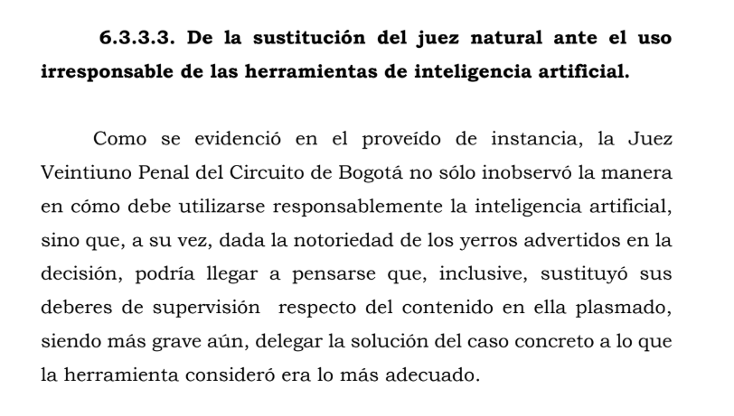 mariodaza's tweet photo. 📌 Primera compulsa de copias “oficial” por presunta responsabilidad disciplinaria

El Tribunal Superior de Bogotá (Sala Penal) califica el caso como:

“Sustitución del juez natural ante el uso irresponsable de herramientas de inteligencia artificial”.

Un precedente relevante sobre IA, función judicial y responsabilidad disciplinaria.

📄 Quien desee, puedo compartir la providencia.