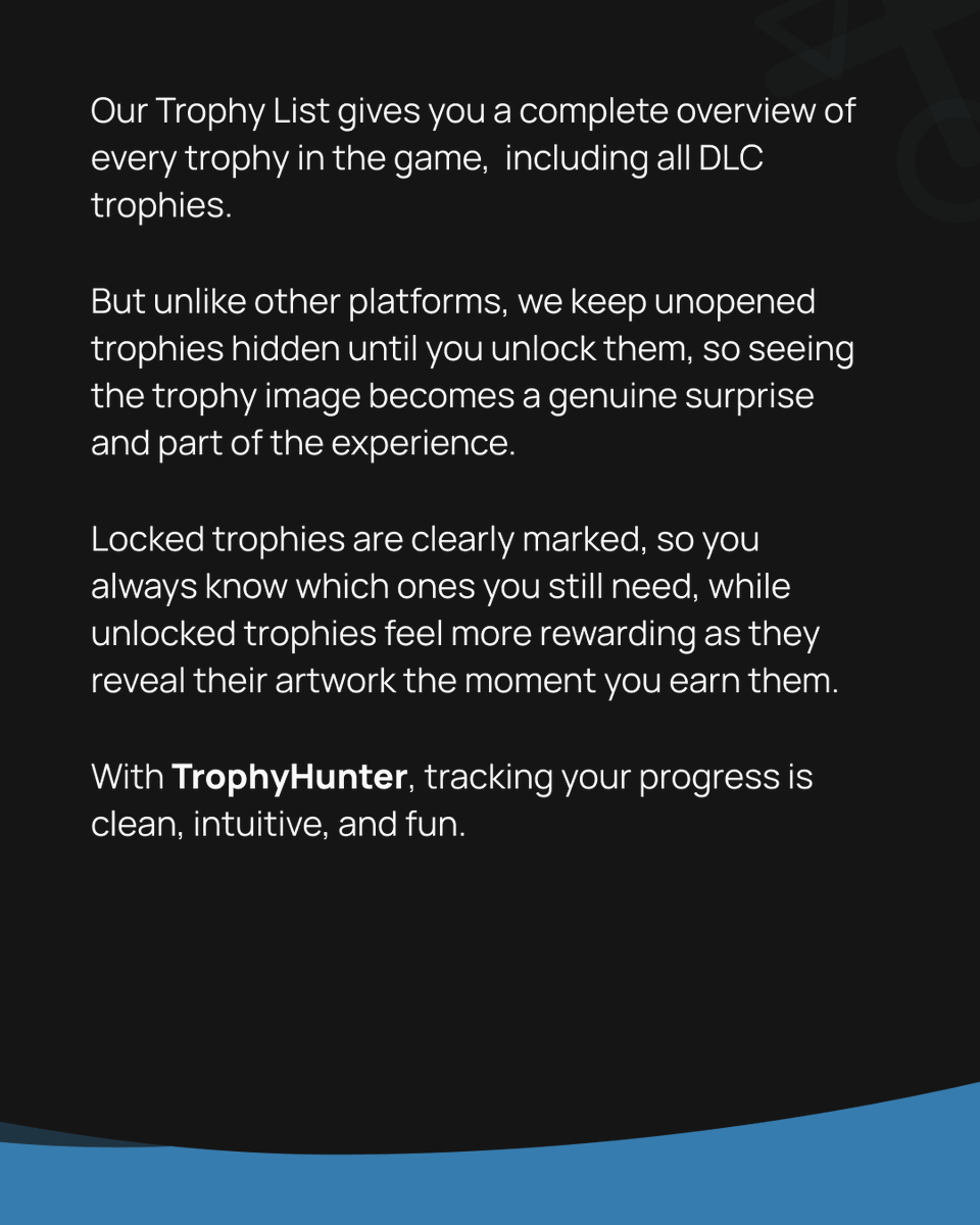 TrophyHunterapp's tweet photo. Our Trophy List gives you a complete overview of every trophy in the game,  including all DLC trophies.
#trophy #trophies #trophies #trophyhunter #trophyhunting #platinumtrophy #platinum #playstation5 #TrophyHunterApp #gaming https://t.co/g0ujCyTRfg