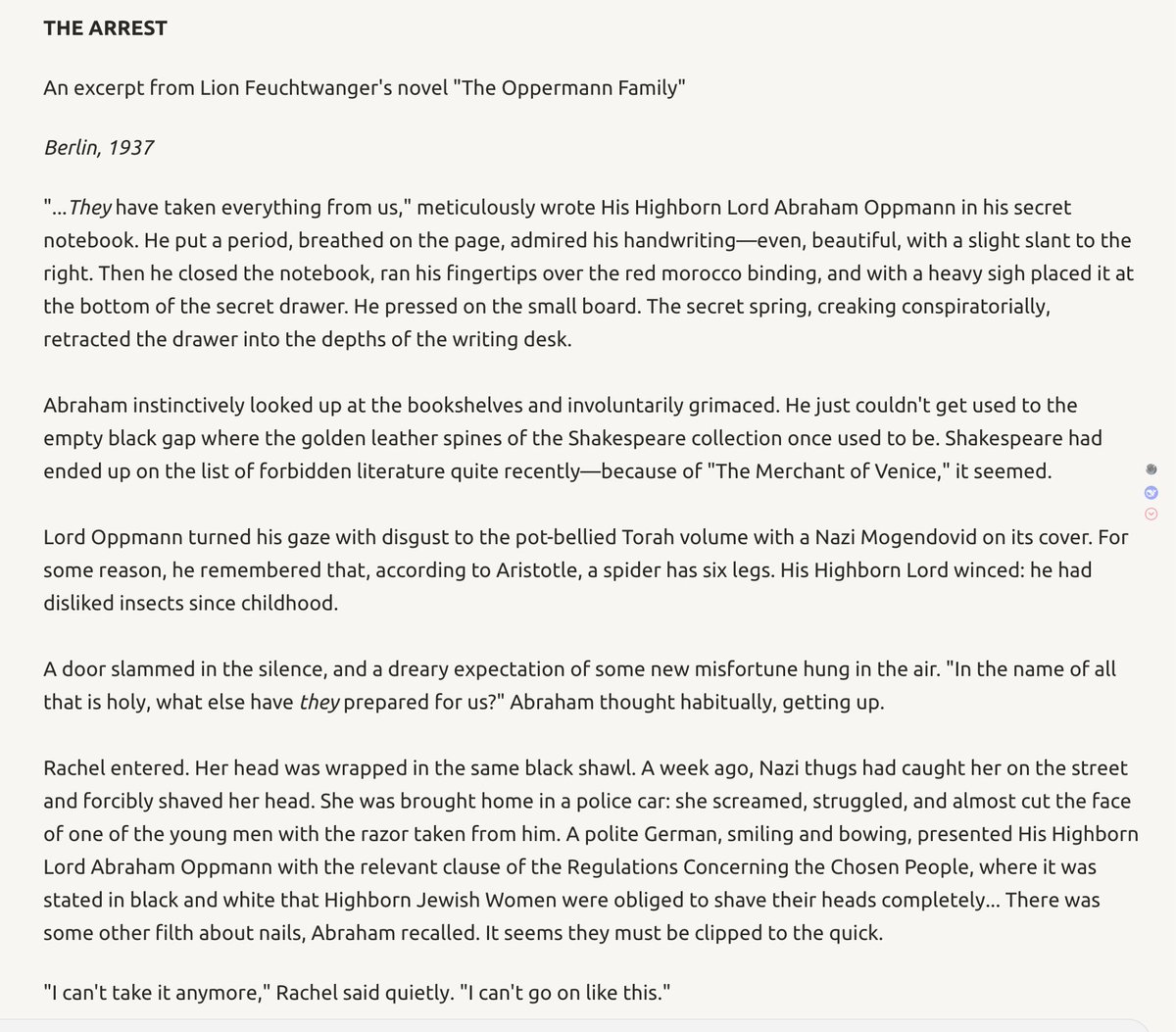 Krylov publicó un fascinante artículo de historia alternativa sobre los nazis que eligieron una solución completamente d