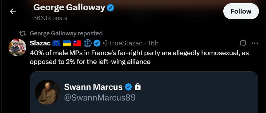 why did George Galloway retweet this