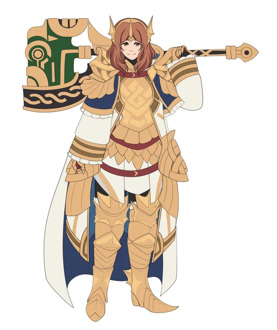 updated my kiran design to be more in line with alfonse and sharena now #FEHeroes #FireEmblem