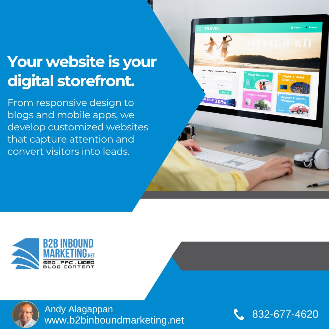 B2Bwebseo's tweet image. Your website is your digital storefront.
From responsive design to blogs and mobile apps, we develop customized websites that capture attention and convert visitors into leads.
Learn more: b2binboundmarketing.net
#WebDevelopment #B2BWebsite #ResponsiveDesign #BusinessGrowth