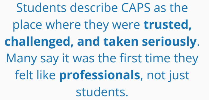 CF_CAPS's tweet photo. 1,257 @NetworkCAPS graduates across 29 states took part in the 2025 #CAPSnet Alumni Impact Study. The results? 
#BetterTogether

Support Making It Real: https://t.co/IzH3VPYNSq https://t.co/EPOpYXfUUQ