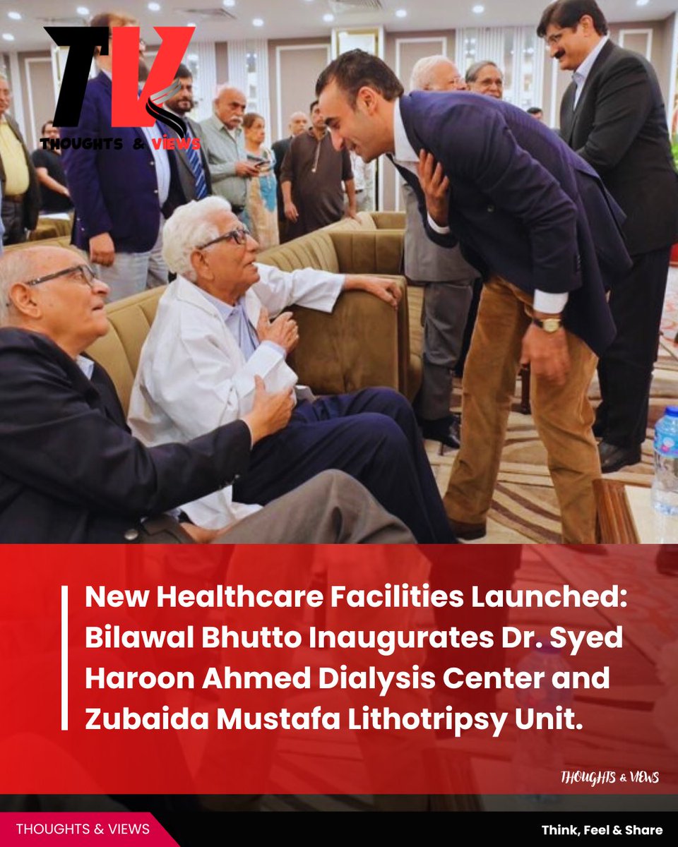 thoughtsviews06's tweet photo. A new milestone in healthcare!
Dr Syed Haroon Ahmed Dialysis Centre and Zubeida Mustafa Lithotripsy Unit inaugurated today.
#Healthcare #SIUT #Inauguration #DialysisCentre #Lithotripsy #Pakistan #MedicalCare #HealthForAl https://t.co/FNZFebKnov