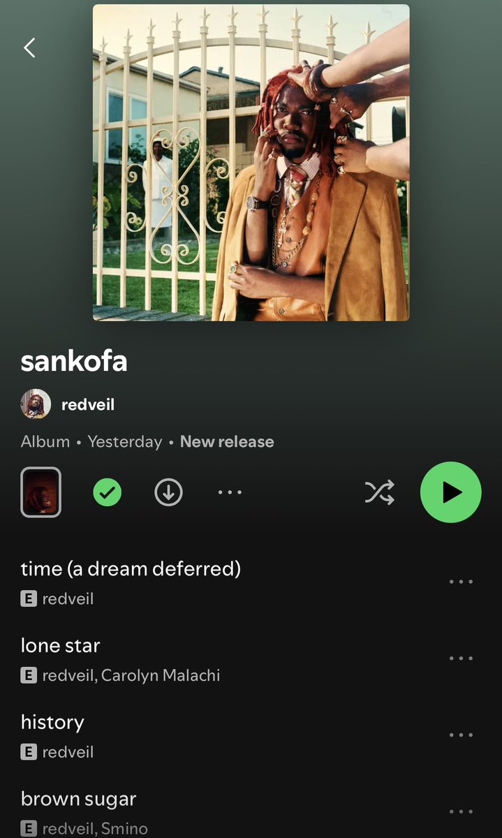 This new redveil album ‘sankofa’ blew me away. The density of the production, the beauty of the jazz elements, the raw emotion in his delivery, the songwriting &amp; imagery, the singing…Everything about this project is an evolution from his previous work, and I love how redveil