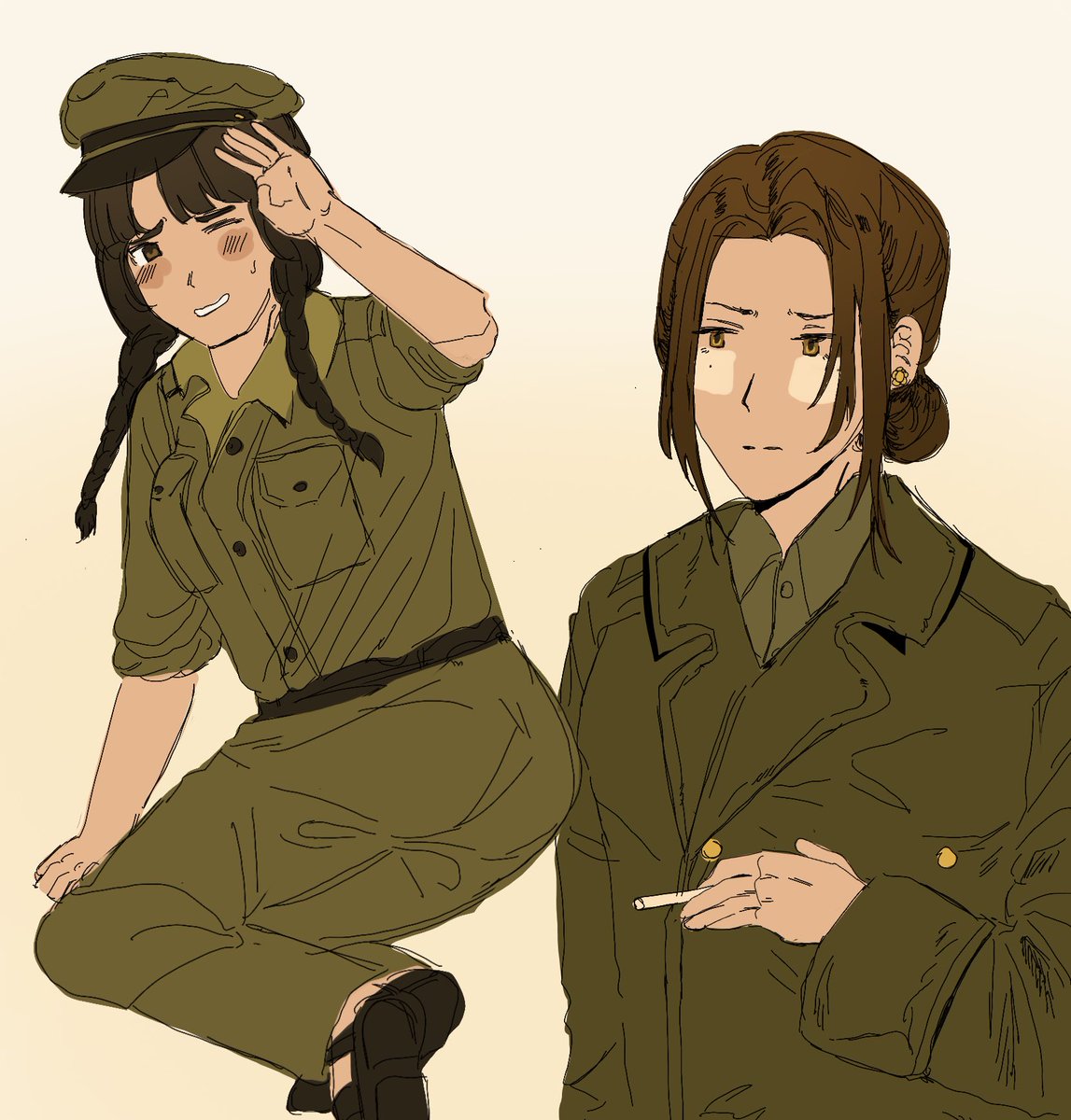 PyhnPynamitee's tweet image. ラオスとビルマ
 #国擬人化版ワンドロツードロ