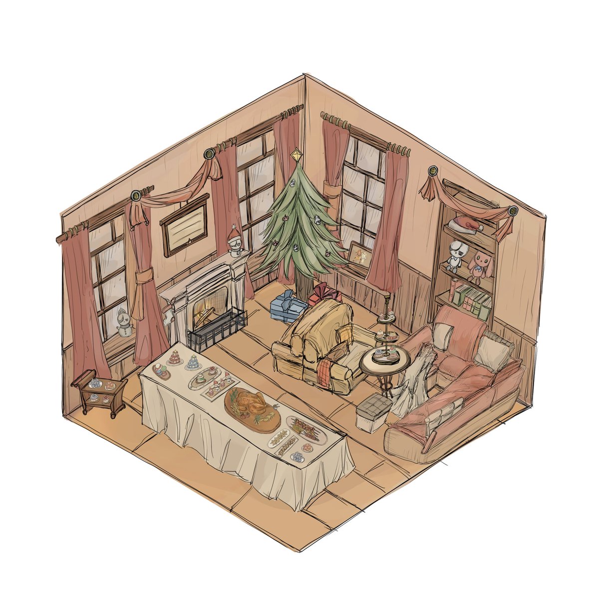 The house of the hearth- Christmas decoration~
———-
Those are some decorating stickers