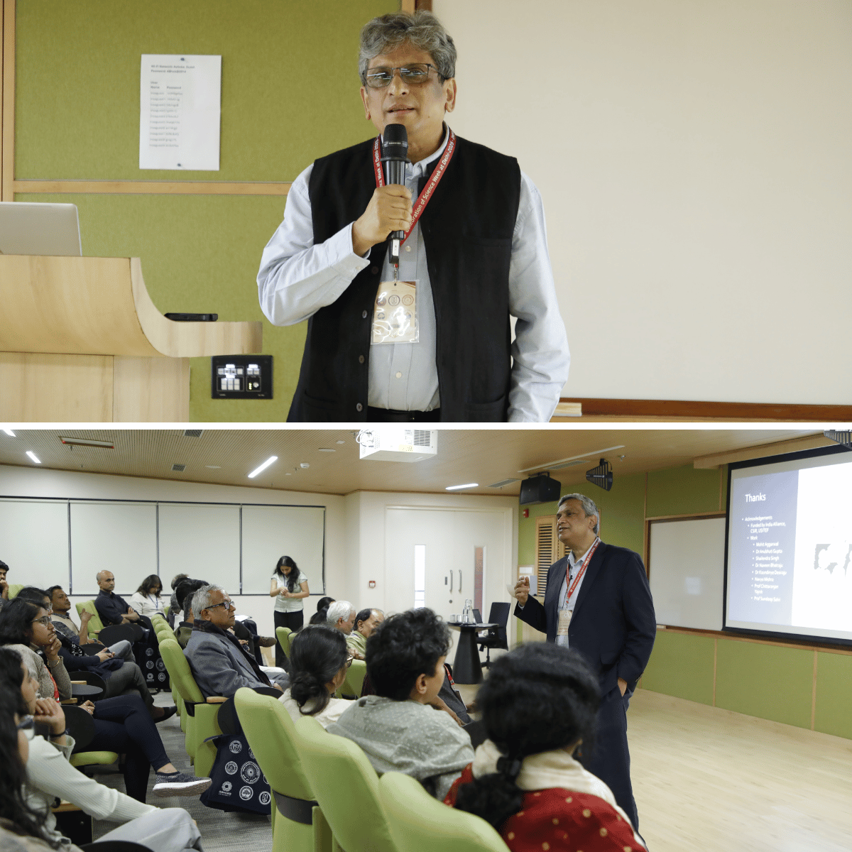 AshokaUniv's tweet photo. Ashoka University and INSA jointly hosted the Symposium on General Biology and Mathematical Sciences on December 4, 2025. The Symposium included a series of engaging talks from the new INSA fellows, experts in the field & an outstanding panel discussion on “The Natural Language of Biology is Mathematics".