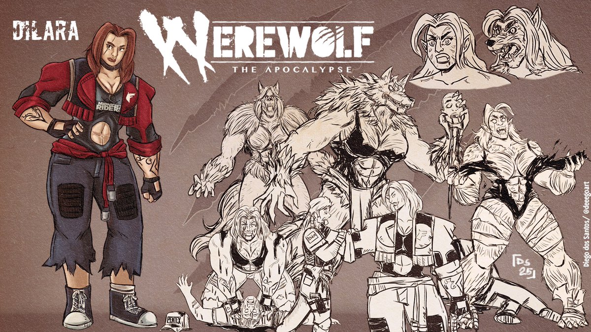 Character sheet commission for <a href="/DilaraCC1/">Dilara_CC</a>  OC from Werewolf the Apocalypse. My first commission of werewolves and World of Darkness, really fun exploring that scenario #werewolf #werewolfapocalypse #worldofdarkness #storyteller #commission