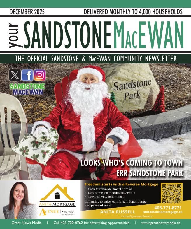 Just like that, we’ve reached the final month of the year—read the last edition of 2025 Your Sandstone MacEwan Newsletter online at sandstonemacewan.com

And no fooling, Santa is coming to Sandstone Park December 13th! 🎅 details inside!
