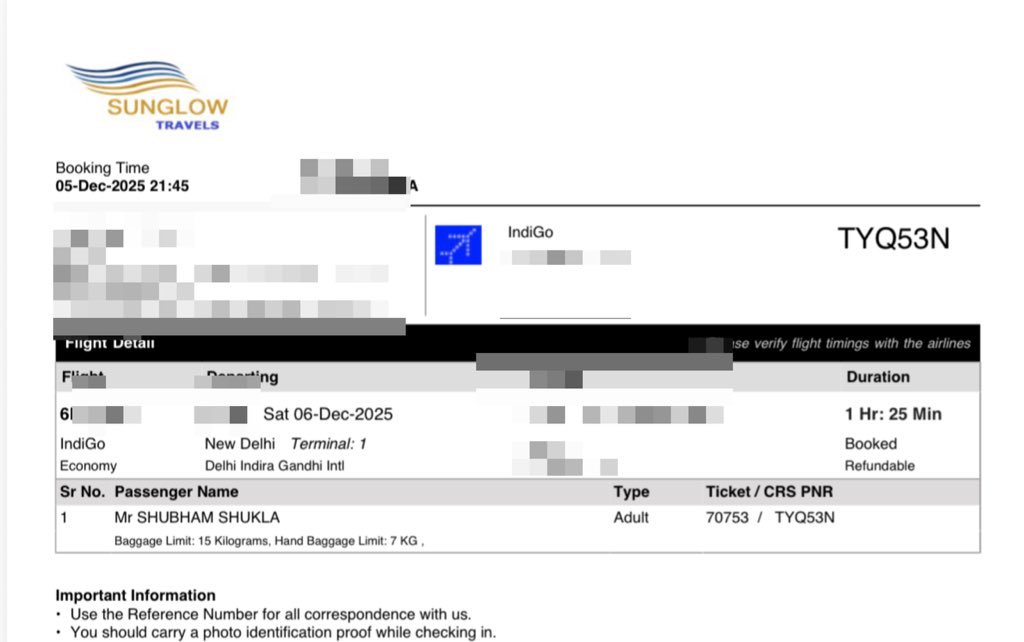 Shubhamshuklamp's tweet image. IndioGo के अलावा कोई फ्लाइट उपलब्ध नहीं थी। इमरजेंसी में कल पहुंचना ही है। अब ये डर लग रहा है कि ये भी कैंसिल ना हो जाए।

अगर ऐसा हुआ तो मैं IndioGo को कभी माफ नहीं कर पाऊंगा। ना ही जिम्मेदारों को।