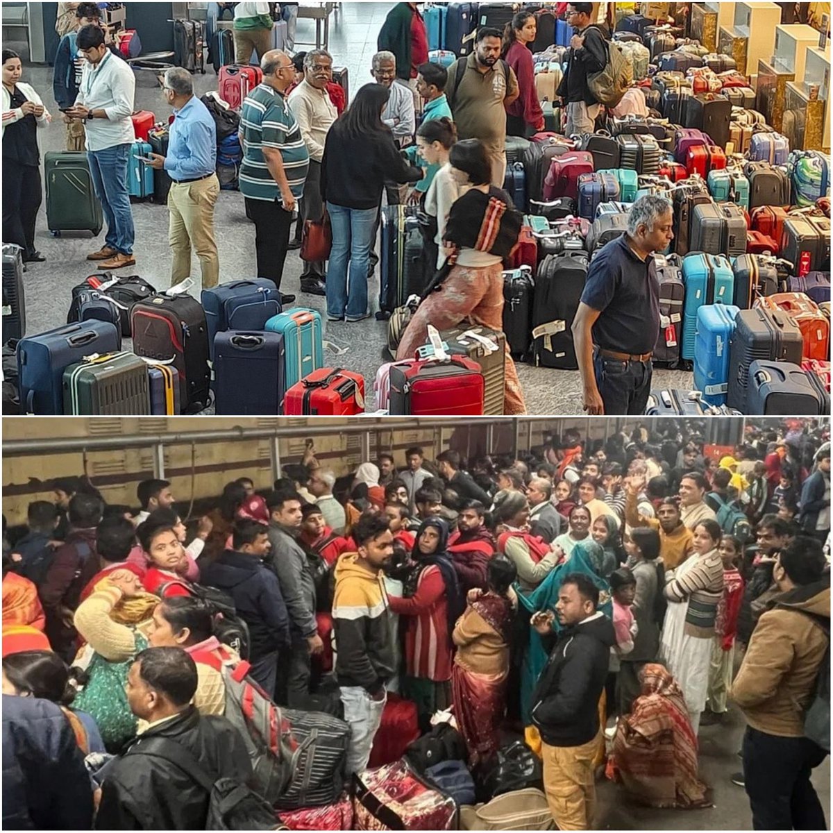 Real_Suraj_'s tweet photo. आज सुबह से देख रहा हूं कि न्यूज चैनलों और सोशल मीडिया पर #फ्लाइट लेट होने को लेकर पूरी व्यवस्था पर बहस हो रही है चारो ओर हाहाकार मचा हुआ है।

लेकिन गरीब की ट्रेन 10–20 घंटे लेट हो जाए, स्टेशन पर रातें कट जाएं। उस पर देश में न कोई प्राइम टाइम होता है, न ही किसी की जवाबदेही! https://t.co/YCt2mWrJpP