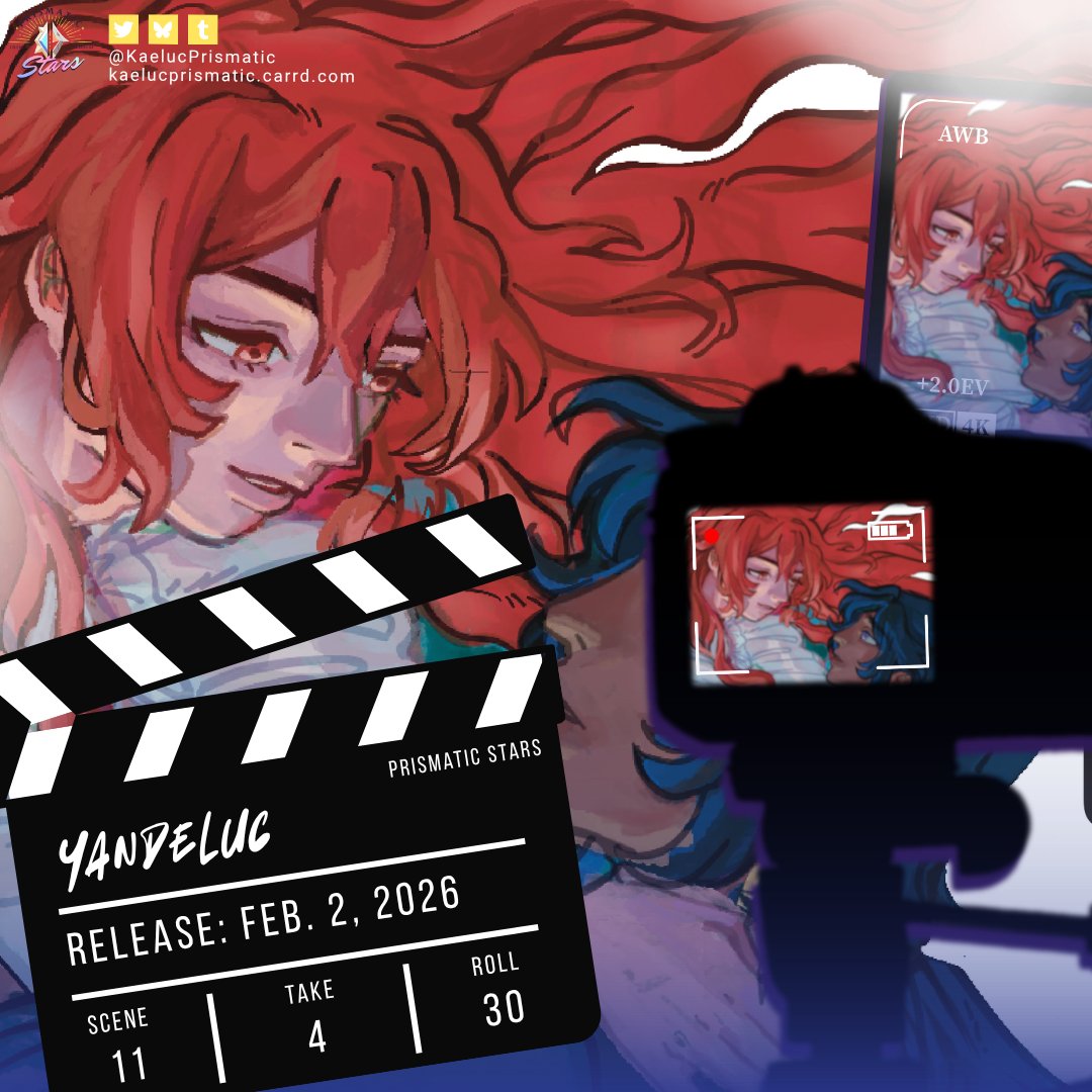 My first zine and of course its #kaeluc ❄️🔥!! A little WIP of my contribution to the #PrismaticStarsKaeluc zine!