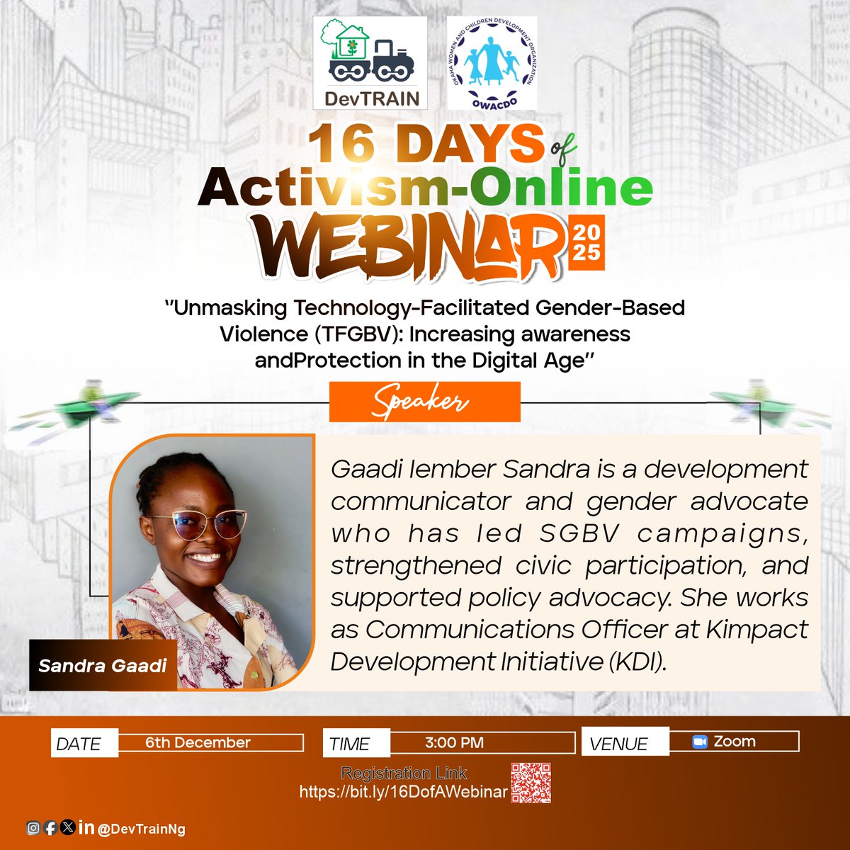 Meet our panelists for the 2025 16 Days of Activism Online Webinar

Panelists:
<a href="/mary_hemba/">Sweetheart</a> – Moderator
<a href="/AndiirMary/">MARY ANDIIR (IMP)</a> – ED, Aidwell Foundation
Ihechi Olarewaju – ED, Comfort Center for Child Advocacy, Response and Empowerment
<a href="/gaadi_iember5/">Iember Gaadi</a> – SGBV Expert