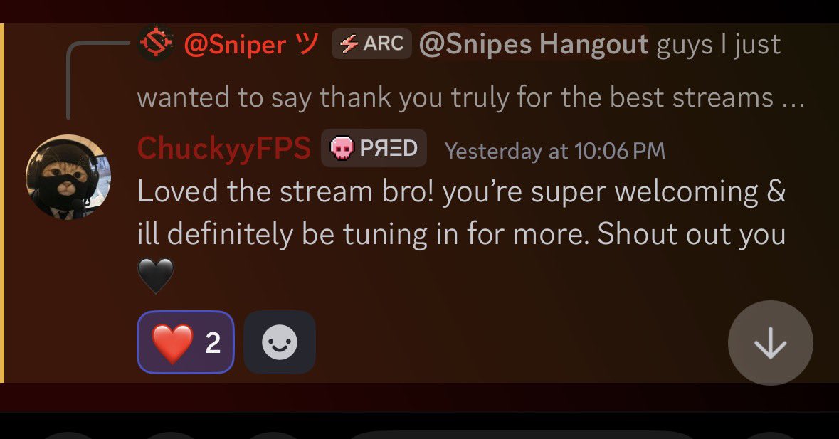 SniperNoSnipimg's tweet image. Its comments like this that motivate me to keep on going and work hard on bettering myself and my content ❤️ gonna end 2025 good and have a even better 2026  &amp;lt; 3