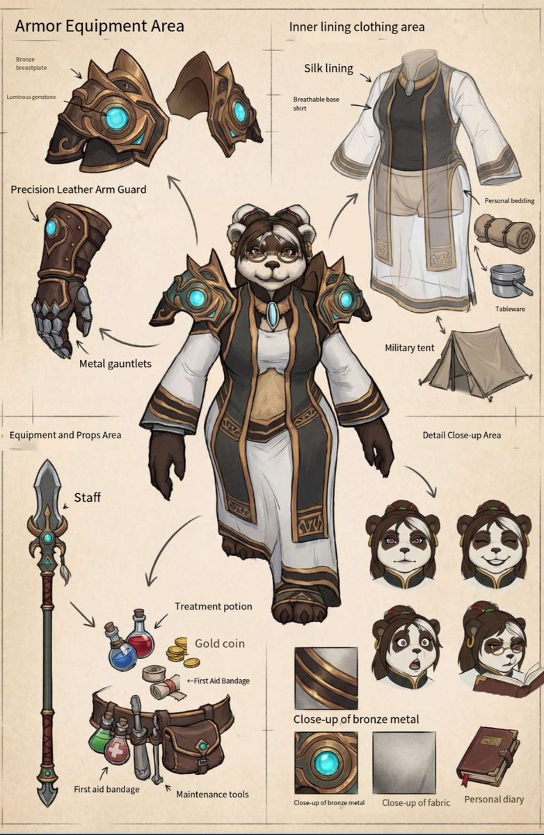 The character design of Chu Mumu was translated by AI. Please excuse any errors.

#pandaren #worldofwarcraft