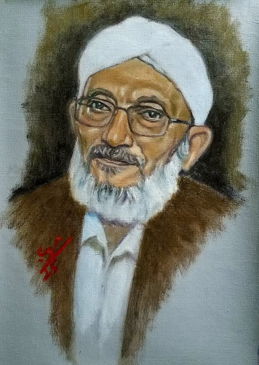 الشيخ الرباني محمد المقرمي..
رغم التعب والاجهاد الا انني اكملت لوحة الشيخ محمد المقرمي رحمة الله عليه..
خطرت ببالي الكثير من الخواطر وانا ارسمه، بحاول اجمعها وانشرها لاحقا ان شاء الله..
الوان زيتية على قماش..