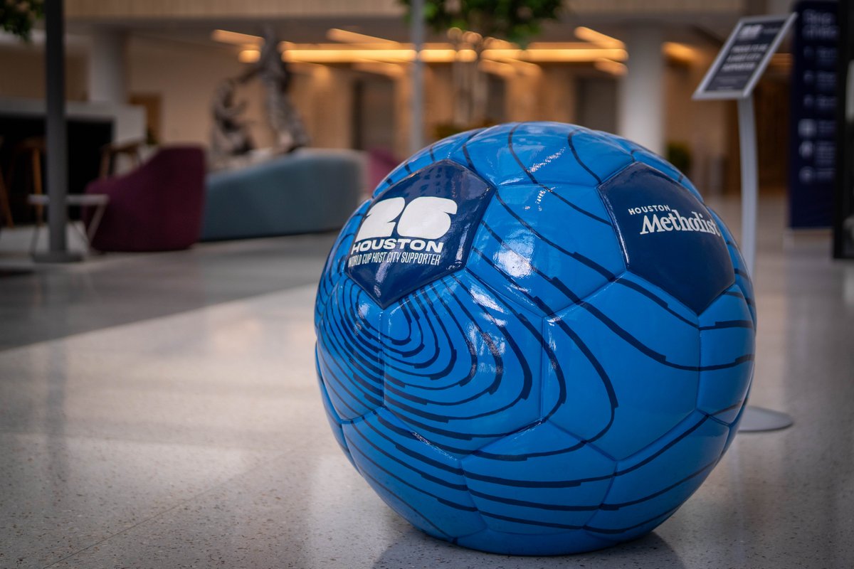 MethodistHosp's tweet photo. We’re “having a ball” getting ready for FIFA World Cup 2026™! As a way to celebrate, we commissioned artist Betirri to hand paint soccer ball art pieces to be displayed at each of our hospitals. We are proud to be an Official Houston World Cup 2026 Host City Supporter™ https://t.co/F1a5VW9zgg