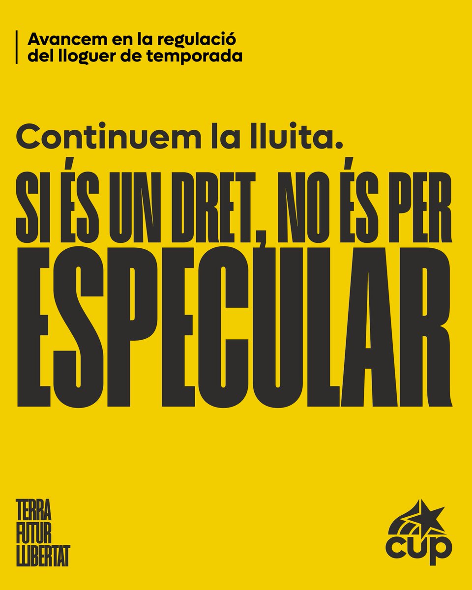 Continuem la lluita! ➡️ Si és un dret no és per especular

AVANCEM EN LA REGULACIÓ DELS LLOGUERS DE TEMPORADA
