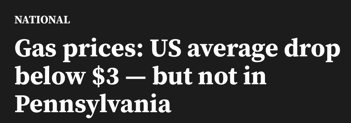 PAGOP's tweet image. ⛽ Shady Josh Shapiro: Broken Promises and High Taxes ⛽

Why is PA’s gas priced so high? With the national average under $3/gallon, we aren't seeing those prices in the Commonwealth. 

Well, it's because we have the 3rd highest gas tax in the country. Only liberal strongholds