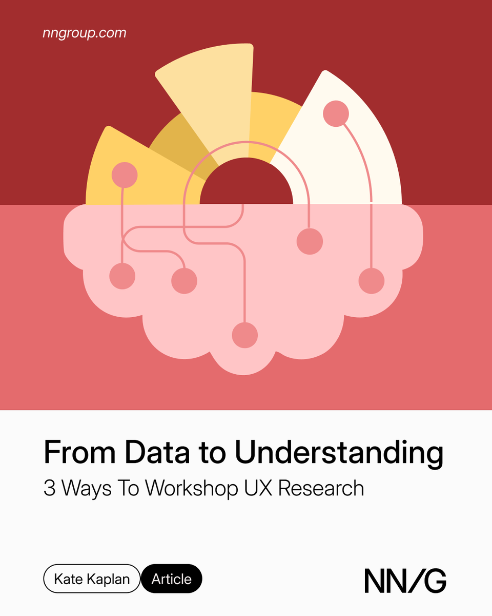 NNgroup's tweet image. When teams discover insights themselves rather than being told conclusions, research actually sticks. That's the power of workshopping research with collaborative activities. 

🔗 bit.ly/3KvzKOd

#UXResearch #UX