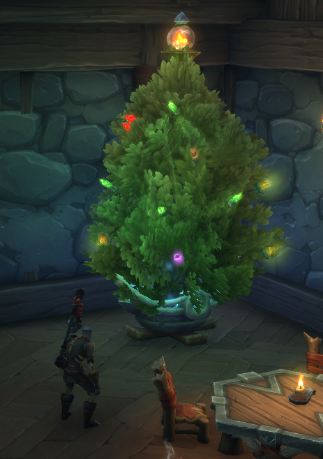 CraftysMind's tweet photo. What do people think of these attempts at a Christmas tree and a serene monk garden? #wowhousing  really has taken over me. Thank you @Warcraft ! https://t.co/jKx5sqynyc