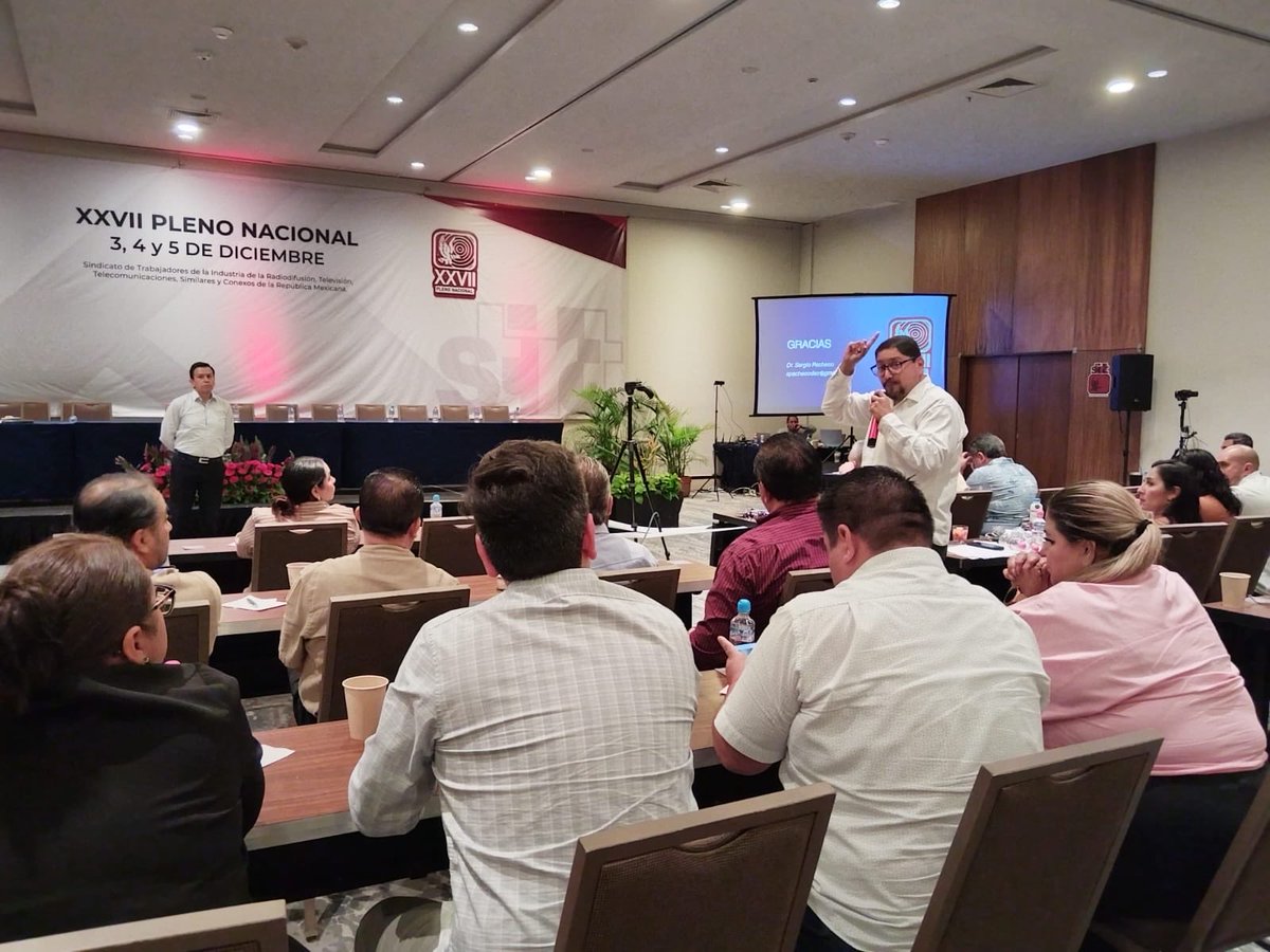 *En el #XXVIIPlenoNacional se impartió la ponencia “Impacto de las Reformas Laborales en la Industria de la Radio, Televisión y Telecomunicaciones” incluyendo lo referente al Órgano Regulador de Telecomunicaciones, fue un agrado coadyuvar con el <a href="/STIRTTnacional/">STIRTT Nacional</a>.
