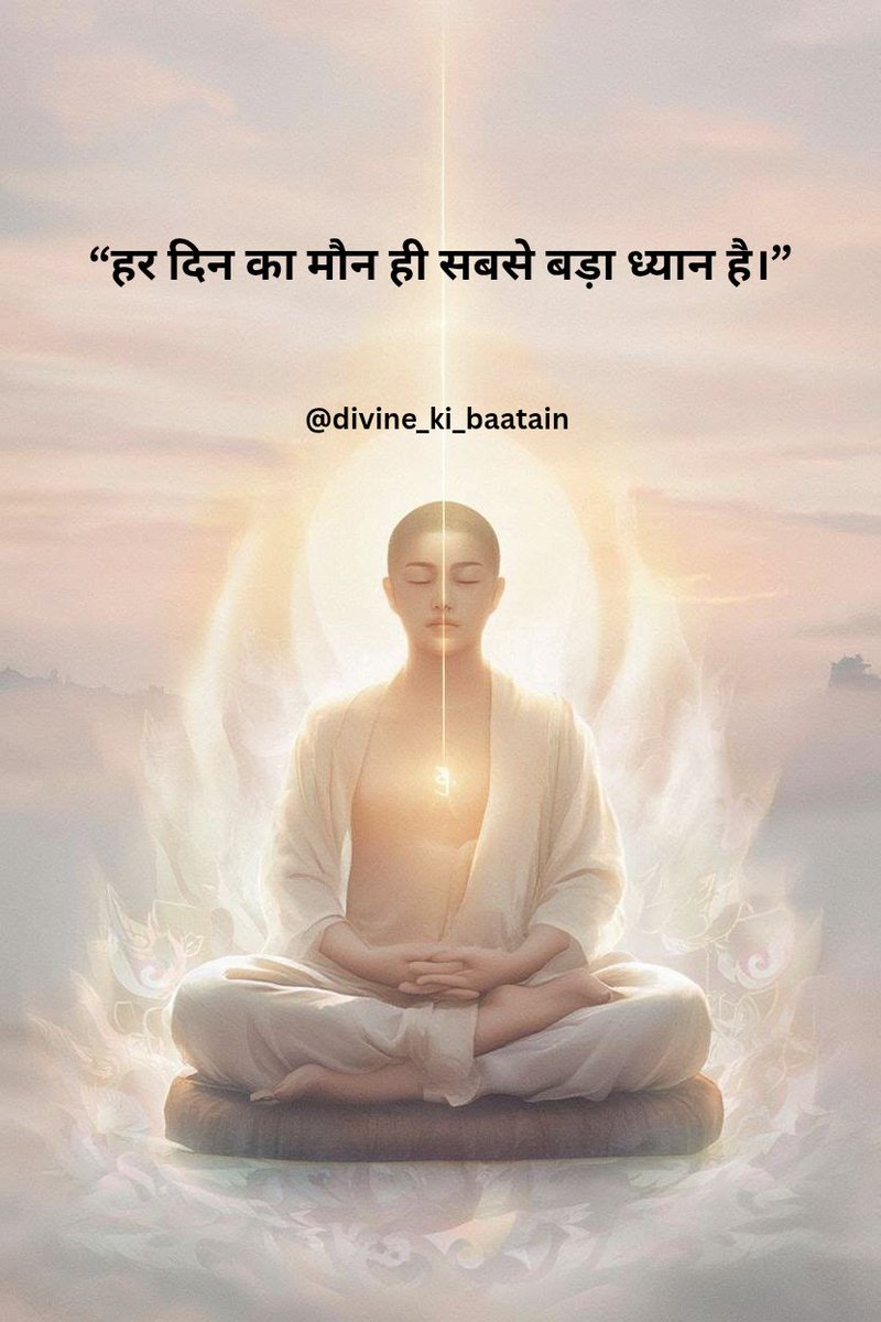 malviya2109's tweet photo. हर दिन का कुछ क्षण मौन—
यही सबसे बड़ा ध्यान है।
मौन में ही आत्मा की आवाज़ सुनाई देती है। ✨
#Sadhana #Meditation #TatvGyan #InnerSilence https://t.co/1UewMoHaAS