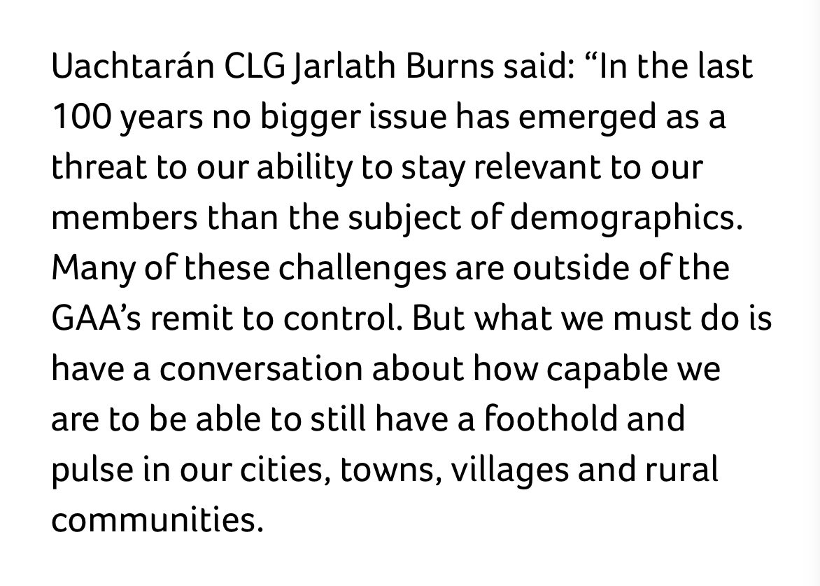 JC200022's tweet image. Remarkable how forward-thinking &amp;amp; open to change the GAA is

Recognising demographic trends, proposing 11 &amp;amp; 9-a-side c’ships &amp;amp; putting the sport where the athletes actually live

While we canned 7s &amp;amp; try to build women’s rugby inside a structure King James I imposed on us in 1610