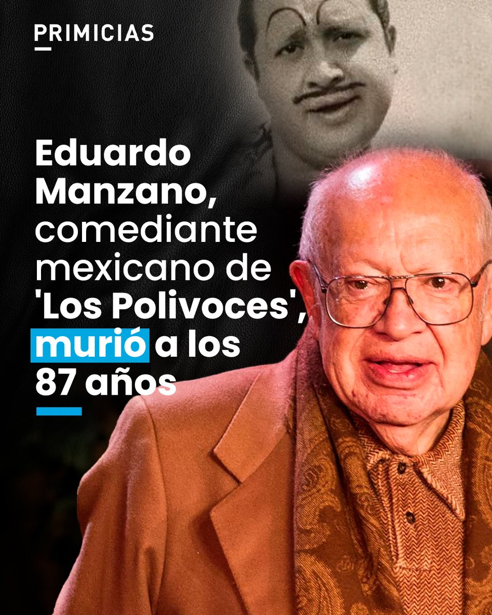 Primicias's tweet photo. El comediante mexicano Eduardo Manzano es recordado por haber integrado el famoso dúo 'Los Polivoces' y por sus actuaciones en 'Una Familia de Diez'.
https://t.co/B061wp1qHd https://t.co/rmeZhXrOEL