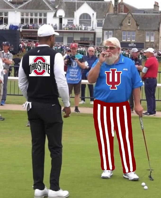 BannersInBloom's tweet image. Ohio State meeting the Hoosiers at the 50 yard line for the coin toss #IUFB