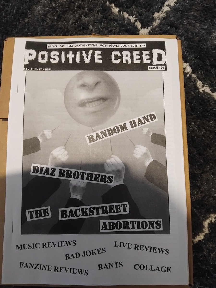 Positive Creed *56 is now available and features interviews with Diaz Brothers, Random Hand and The Backstreet Abortions. Only £3 (which includes postage in the UK). Please message us for PayPal details if you would like a copy.