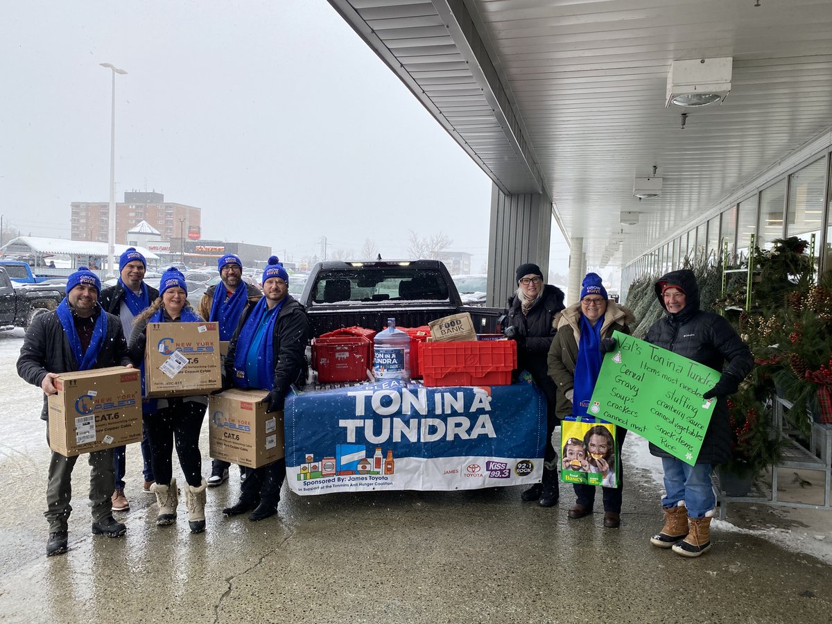 efdotca's tweet photo. We love giving back and supporting our friends at #JamesToyota for Val’s Ton In A Tundra 💙
Let’s pack those Tundras full today, Timmins! https://t.co/70mUDvUf4Z