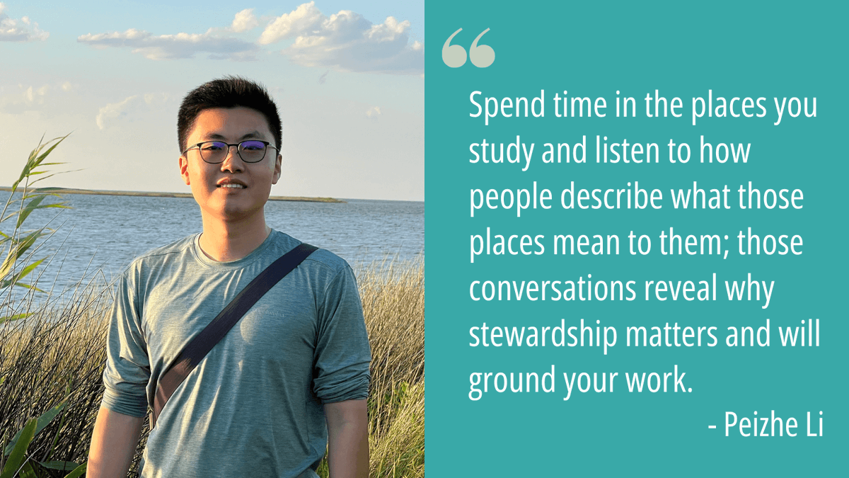 se_casc's tweet photo. 🌍🔬 Researcher Spotlight: Peizhe Li

We’re thrilled to highlight Peizhe Li, a 2025–26 Global Change Research Fellow at SE CASC and PhD student in the Department of Parks, Recreation &amp; Tourism Management at North Carolina State University.

https://t.co/4LrKhGxrPx https://t.co/WOtZMysChm