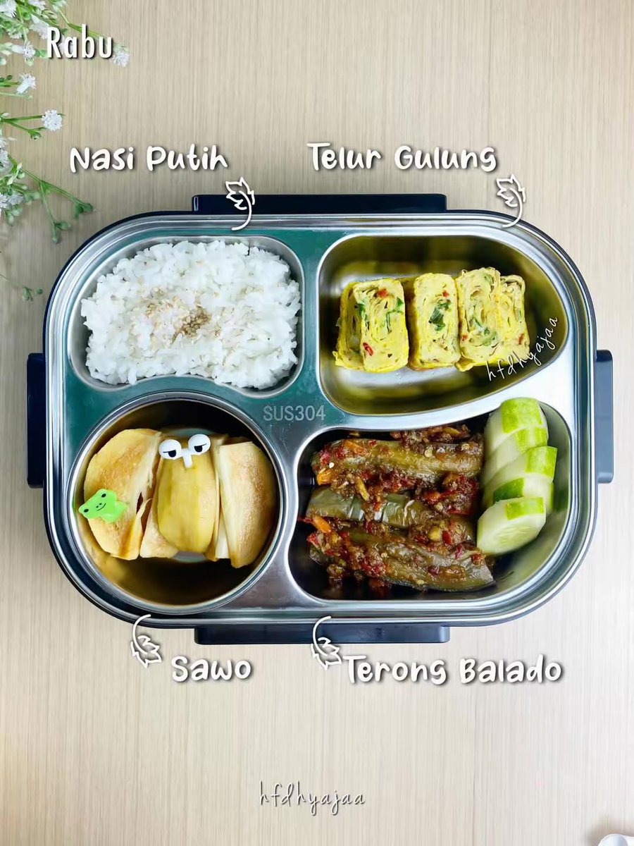 fdhiyaaaaa's tweet photo. Usia 30+ masih suka bawa bekal. Menu rumahan banget tapi ini comfort food aku. Selain itu bawa bekal juga bisa untuk mengatur jam makan ku yang sangat amburadul 3 tahun ini. https://t.co/dHkwlxZGam