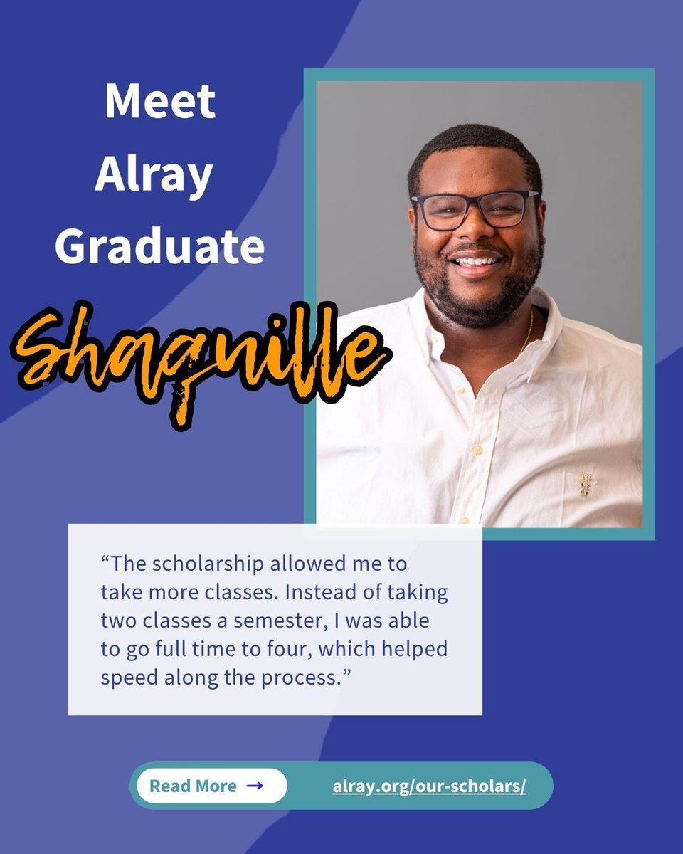 “I felt like there was always someone to rely on… someone checking in. It made me feel safe in my academic journey.” 

Shaquille’s story is a reminder of what mentorship can make possible. Full feature now live on our site: alray.org/meet-alray-gra… 

#MentorshipMatters
