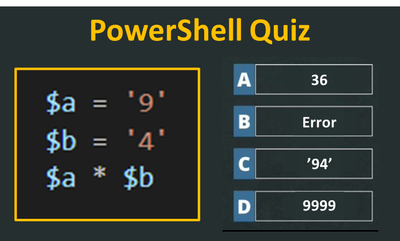 dfinke's tweet image. PowerShell Question / Quiz

What is the output of the following #PowerShell code, and why?

Comment your answers below! 👇🏻