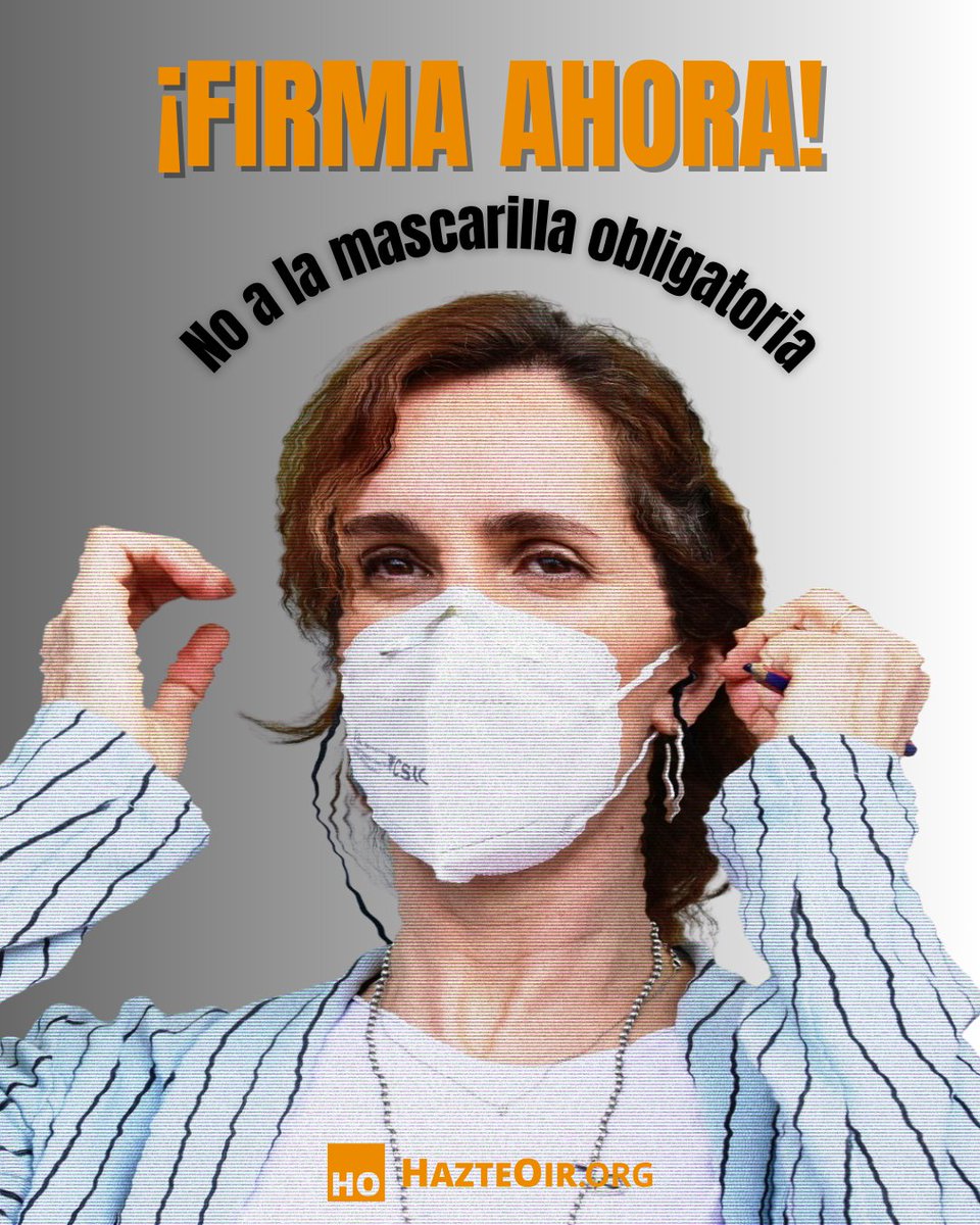 ⚠️ ALERTA / FIRMA Y COMPARTE

⛔ ¡Di NO a las mascarillas obligatorias! 

😷 Mónica García y el Gobierno de Pedro Sánchez quieren imponer la MASCARILLA OBLIGATORIA en los centros de salud y residencias.

📝 ¡FIRMA AHORA PARA EVITARLO!

✍️ Firma aquí:
cgo.ac/scZdofTR