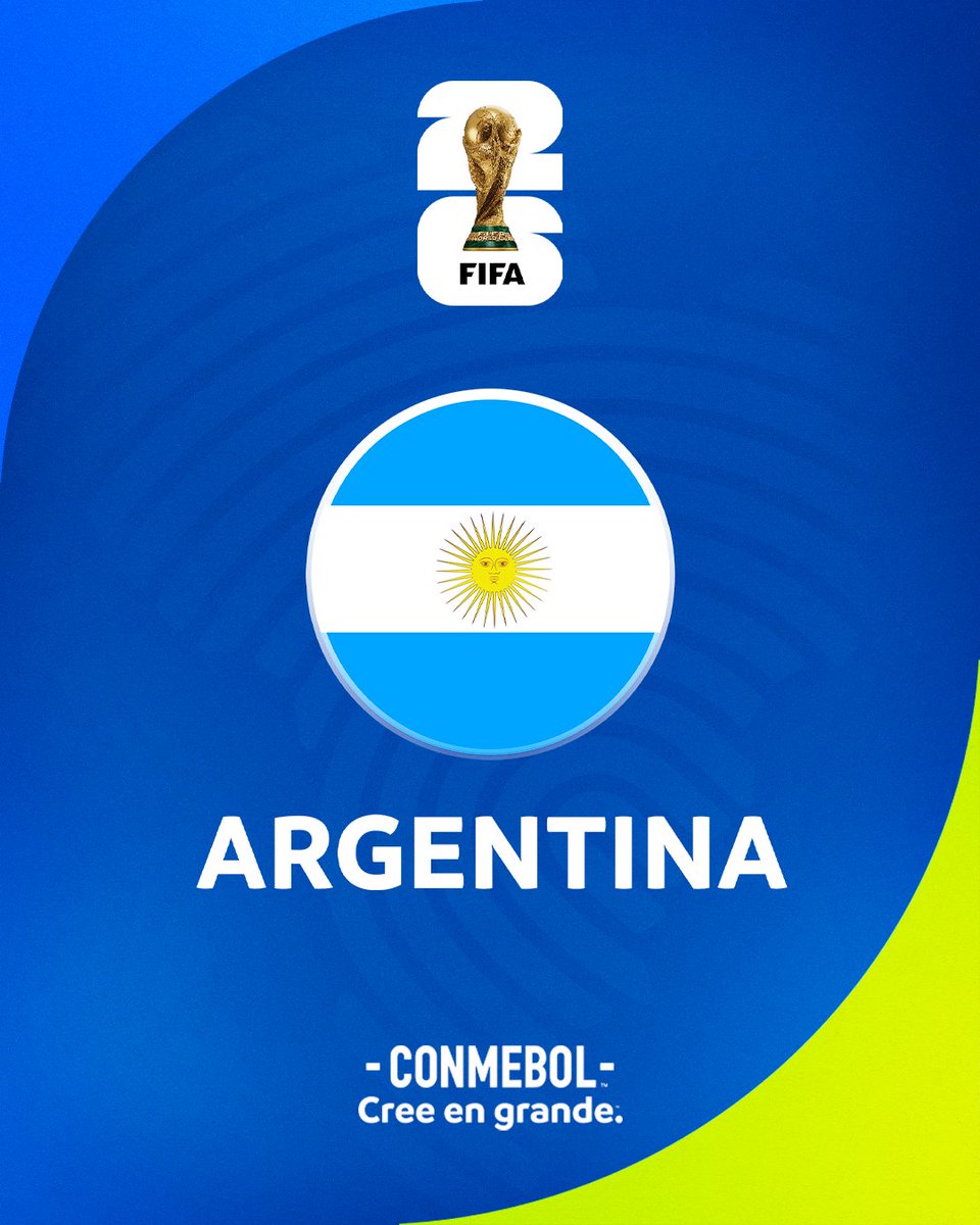 CONMEBOL's tweet image. ¡Grupo confirmado de @Argentina en la #CopaMundialFIFA! 🇦🇷