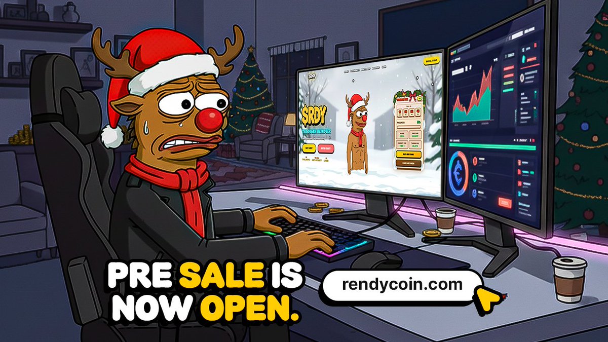 RendyCoin's tweet image. Presale is live.

The reindeer era has begun.   

Be part of the story from the start and secure the early-stage benefits: rendycoin.com