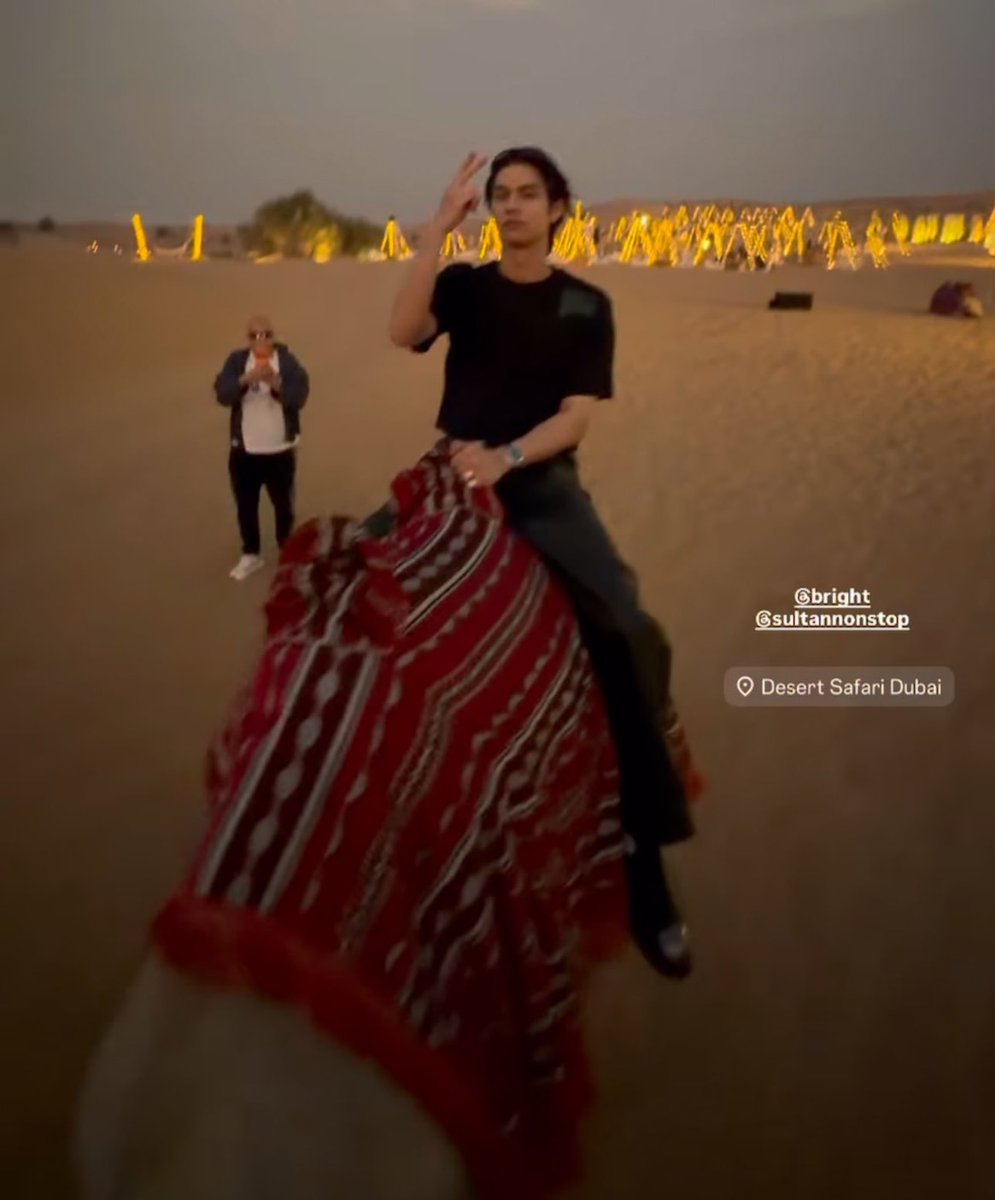 ขี่อูฐชมวิวที่ทะเลทรายประเทศดูไบอยู่ครับ 🫡 
#bbrightvc