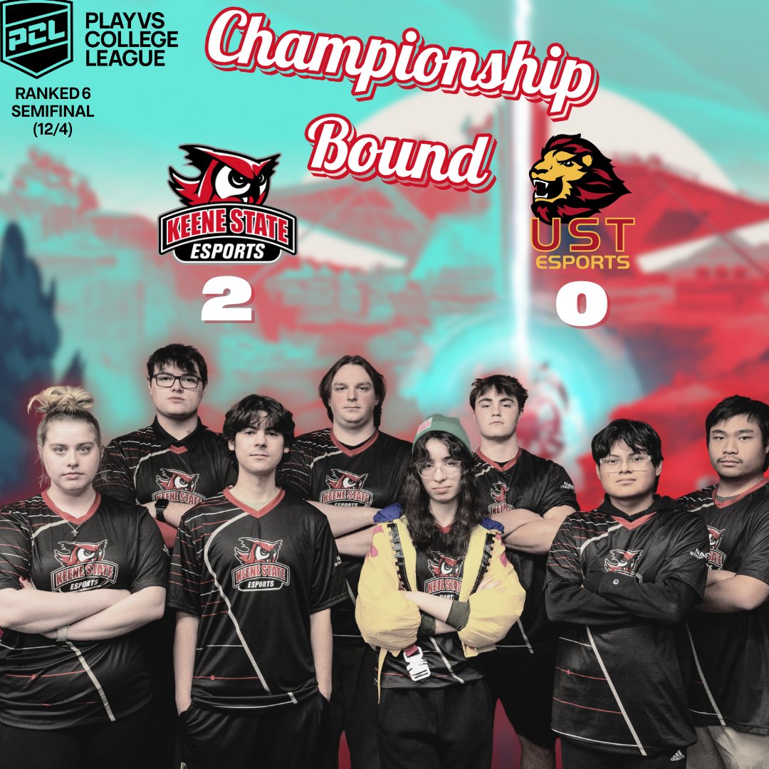 ON TO THE CHIP!
Your KSC VALORANT squad defeated St. Thomas - Texas 2-0 in last night's <a href="/playvs_college/">PlayVS College League</a> Ranked 6 Semifinal and advance to the divisional championship game vs University of Redlands next week.  

This will be KSC Esports' third championship game in program history.