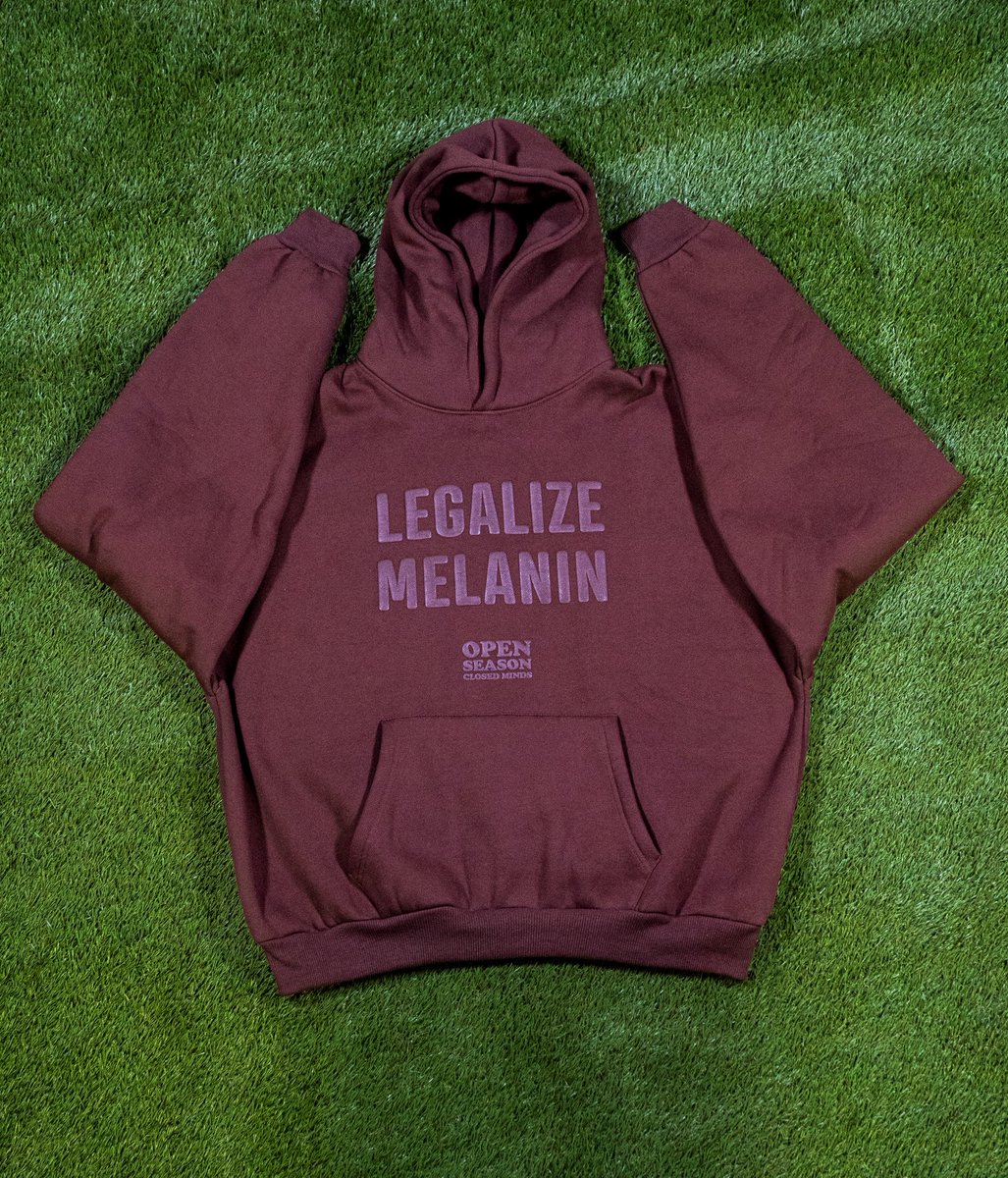 OpenSeasonCM's tweet image. 🚨NOW AVAILABLE🚨
New Legalize Melanin hoodies on website!🔥
openseasonclosedminds.com
